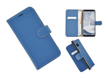 Oppervlakkig Protestant Gearceerd Pearlycase® Samsung Galaxy S8 Plus Hoesje Echt Leer Wallet Bookcase Blauw -  Telecomhuis.nl