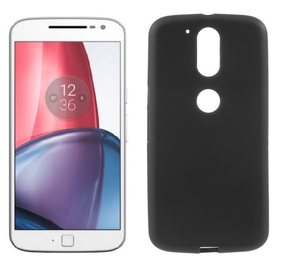Motorola Moto G4 Plus smartphone silicone tpu case zwart - Telecomhuis.nl